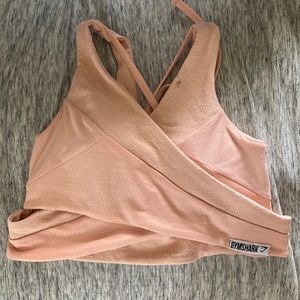 Pink gymshark sports bra